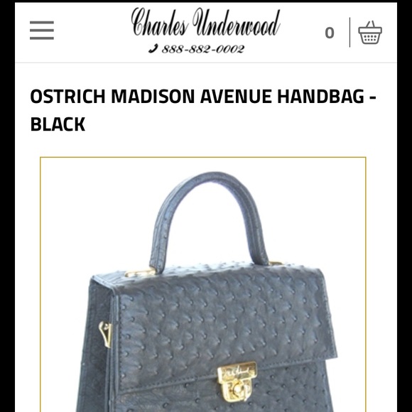 Ostrich Madison Avenue Handbag - Picture 5 of 5
